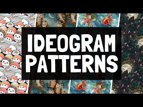 How To Make Seamless Patterns with Ideogram AI Art Generator - Print on Demand Tutorial thumbnail