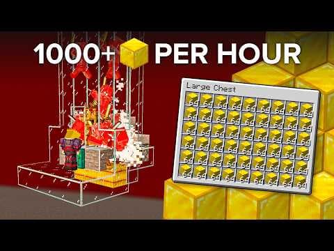 Minecraft’s Greatest Gold XP Farm - 1000 Gold Blocks Per Hour thumbnail