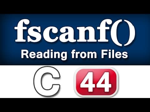 fscanf Function in C Programming Language Video Tutorial thumbnail