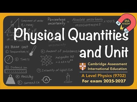 Unit 1 Physical quantities and units AS/A Level Physics Cambridge 9702 thumbnail