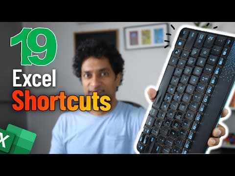 19 Excel Shortcuts you NEED to use more [with FREE PDF 📃] thumbnail
