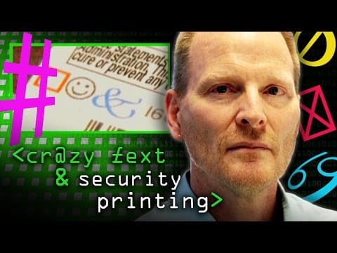 Crazy Text & Security Printing - Computerphile thumbnail