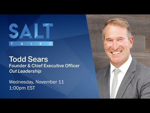 Todd Sears: Driving Equality in the Workplace | SALT Talks #112 thumbnail