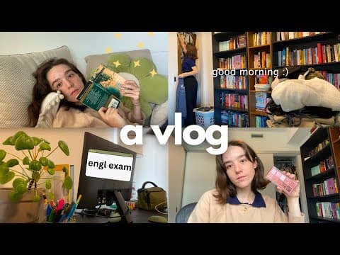 finals month, skincare + beauty haul, & I love hamlet 🩶 A VLOG thumbnail