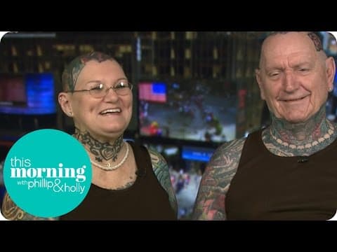 World's Most Tattooed Senior Citizens - Charlotte Guttenberg And Chuck Helmke | This Morning thumbnail