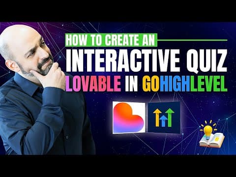 Build an AI Quiz App That Books Clients on Autopilot (Lovable AI + HighLevel Tutorial) thumbnail