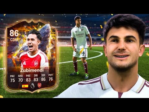 Worth the PRICE?! 😱 86 Cornerstones SBC Zubimendi! FC 26 Player Reviews thumbnail