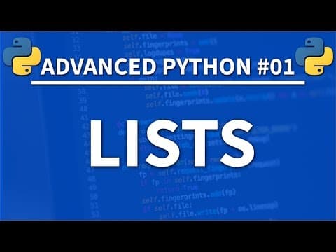 Lists in Python - Advanced Python 01 - Programming Tutorial thumbnail