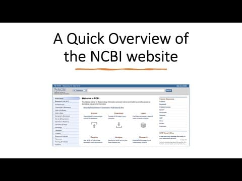 How to Use the NCBI’s Bioinformatics Tools and Databases thumbnail