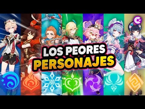 LOS PEORES PERSONAJES de CADA ELEMENTO - Genshin Impact thumbnail