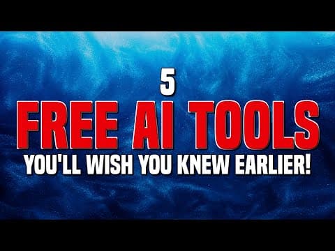 5 Free AI Tools You'll Wish You Knew Earlier! thumbnail