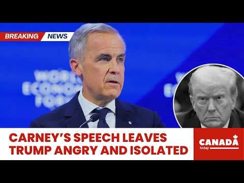JUST IN: Carney's EXPLOSIVE Anti-Trump Speech Gets Standing Ovation in Switzerland thumbnail