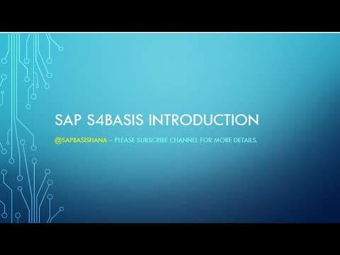 SAP BASIS - HANA-JAVA : DEMO thumbnail