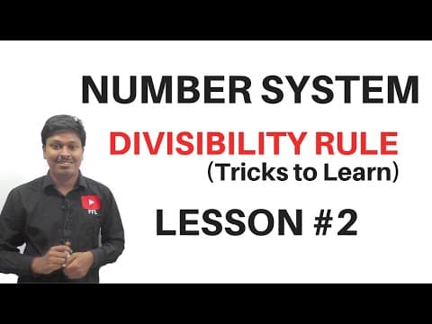 Number System || Divisibility Rule (LESSON-2) Tricks to Learn thumbnail