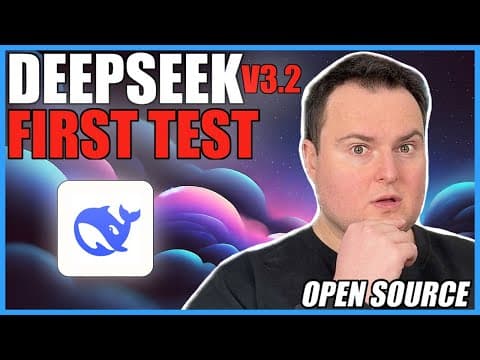 DeepSeek V3.2 First Look & Testing – The BEST Open Source Model! thumbnail