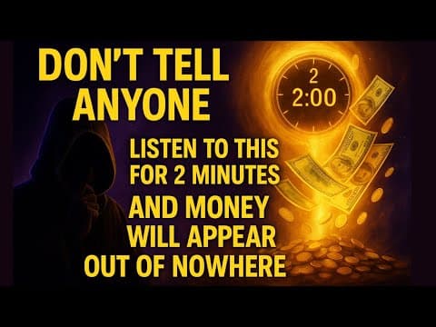 🔴DON’T TELL ANYONE! LISTEN TO THIS FOR 2 MINUTES AND MONEY WILL APPEAR OUT OF NOWHERE! thumbnail