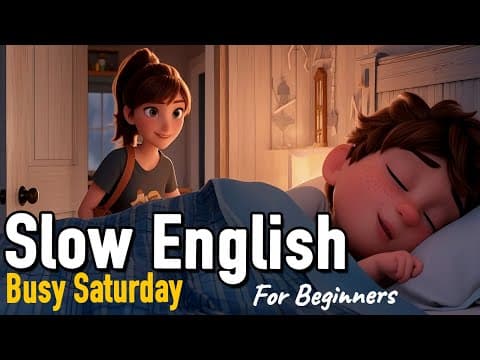 A Busy Saturday in Our Family | Slow Listening & Speaking Practice for Beginners | Daily English thumbnail