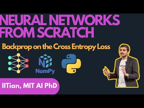Lecrure 18 - Implementing backpropagation on the cross entropy loss function thumbnail