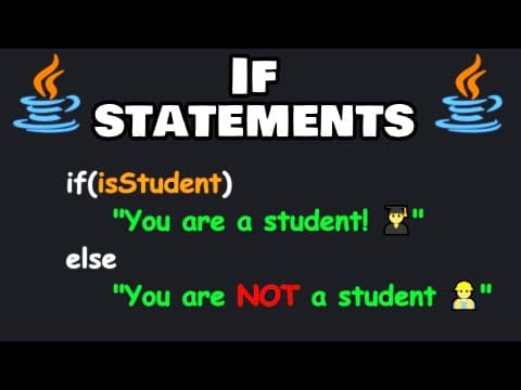 Java if statements are easy! 🤔 thumbnail