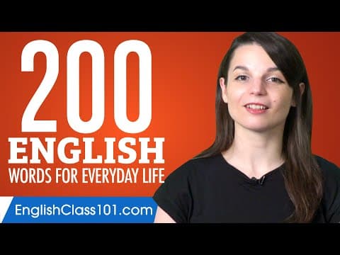 200 English Words for Everyday Life - Basic Vocabulary #10 thumbnail
