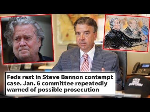 Criminal Lawyer Breaks Down Steve Bannon's Trial For Contempt thumbnail