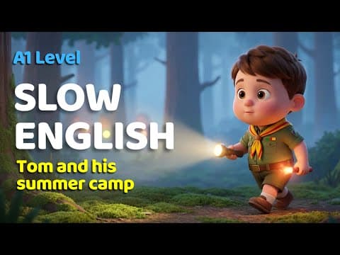 Tom and His Memorable Summer Camp | English Listening Practice for Beginners (A1 Level) thumbnail