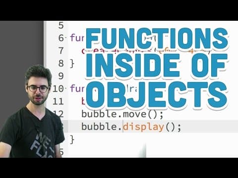 5.4: Functions Inside of Objects - p5.js Tutorial thumbnail