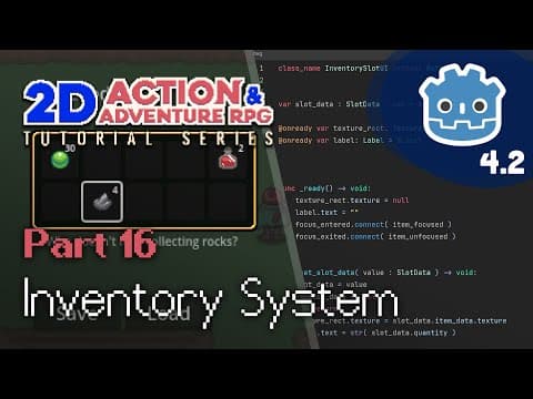 Resource Based Inventory System (part I) // E16 // Make a 2D Action & Adventure RPG in Godot 4 thumbnail