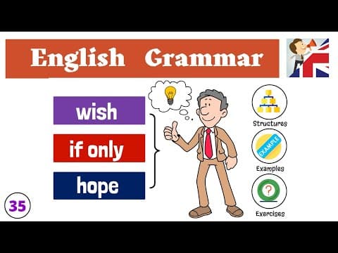 'Wish, If only & Hope' in English – Wishes & Regrets - English Grammar lesson thumbnail