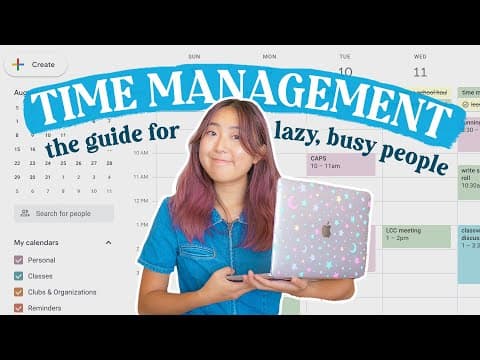 the definitive TIME MANAGEMENT GUIDE for busy but lazy people thumbnail