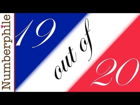 19 out of 20 - Numberphile thumbnail