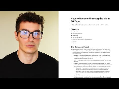 how to reinvent yourself in 30 days in 2026 (full guide) thumbnail