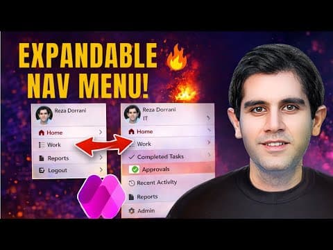 How to Build a Modern Expandable Navigation Menu in Power Apps thumbnail