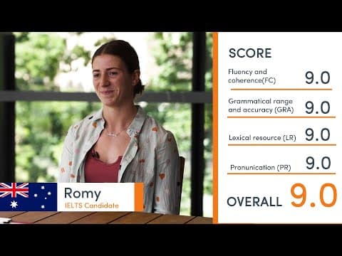 IELTS Speaking - Band 9.0 - with expert feedback (Romy from Australia 🇦🇺) thumbnail