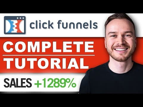 ClickFunnels Tutorial For Beginners (How To Build A Sales Funnel Step-By-Step) thumbnail
