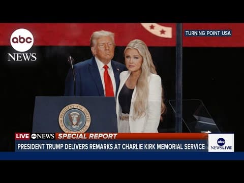FULL SPEECH: President Trump speaks at Charlie Kirk memorial service thumbnail
