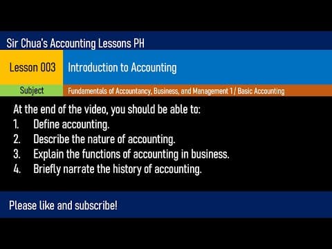 Lesson 003 - Introduction to Accounting thumbnail