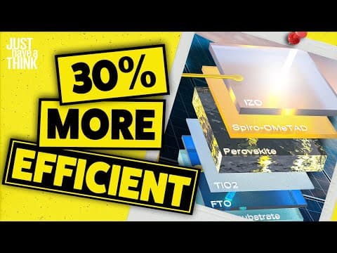 Perovskite Solar PV. FINALLY some good news! thumbnail