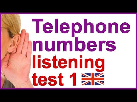 Telephone number listening practice in English thumbnail