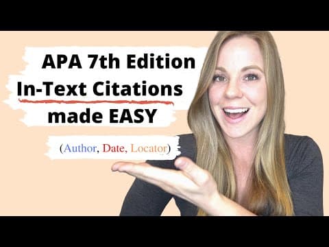 In-Text Citations Made Easy: APA 7th Edition Format thumbnail