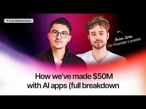 The Exact Playbook We've Used To Make $65M With AI Apps | The AI Revolution (Live Webinar) thumbnail