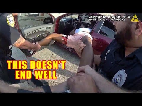 Vulgar and Racist Woman with Warrants is Extracted from Her Vehicle and Arrested thumbnail