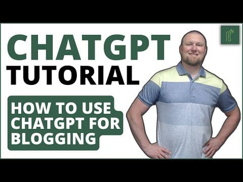 ChatGPT Tutorial: How to Use it for Blogging (Crazy Good Output) thumbnail