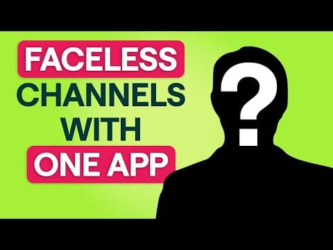 Easiest Way to Create a Faceless YouTube Channel (Only ONE Tool) thumbnail
