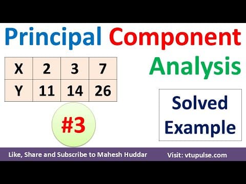 3. Principal Component Analysis Example | PCA Example Dimensionality Reduction Vidya Mahesh Huddar thumbnail