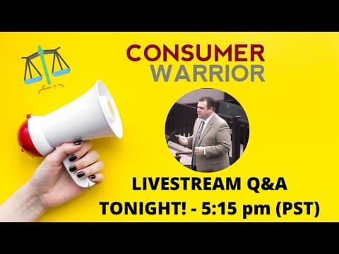 LIVESTREAM Q&A - Bankruptcy, Debt Collection Lawsuits, Wage Garnishments thumbnail