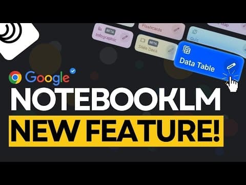 NotebookLM Just Got a Major Upgrade: Data Tables! thumbnail