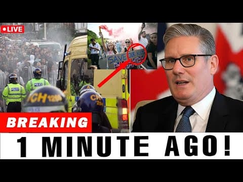 1 MIN AGO: 37 Hotels Burn as 100,000 Protesters FLOOD Belfast Streets | News UK thumbnail