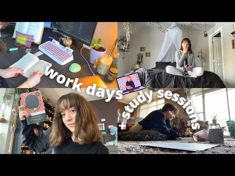 productive study days, new desk & new hobbies | A READING + UNIVERSITY VLOG thumbnail