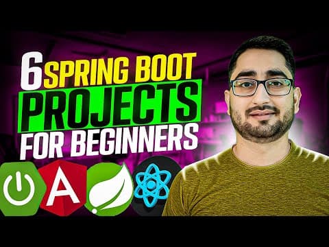 6 Spring Boot Full Stack Projects For Beginners & Resume | Line By Line Coding Tutorial thumbnail